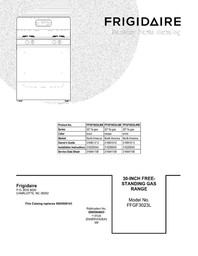 Diagram for FFGF3023LBB