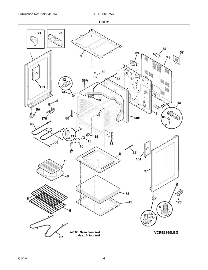 Diagram for CRE3860LWJ