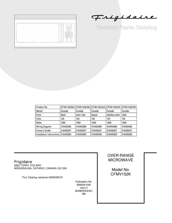 Diagram for CFMV152KWA