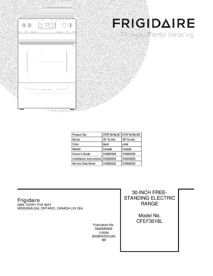 Diagram for CFEF3018LWC