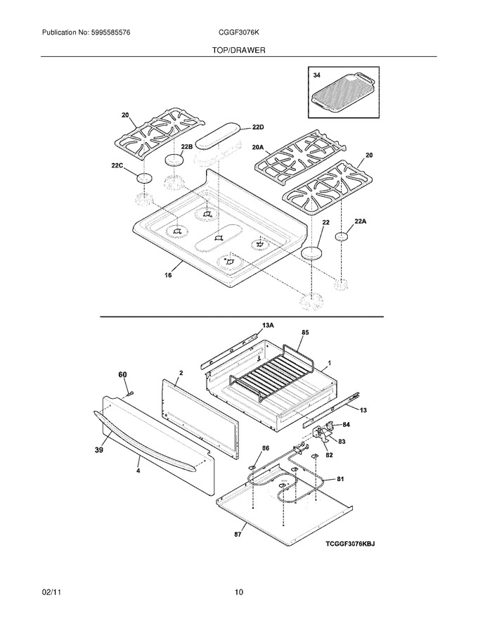 Diagram for CGGF3076KBJ