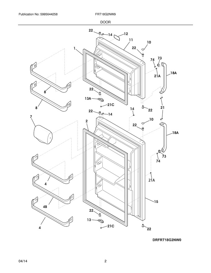 Diagram for FRT18G2NW9