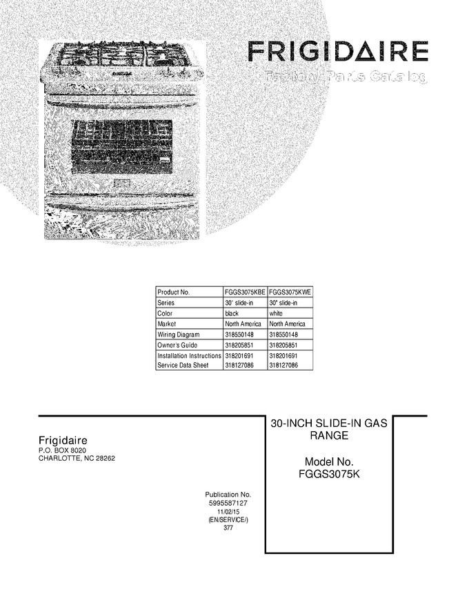 Diagram for FGGS3075KWE