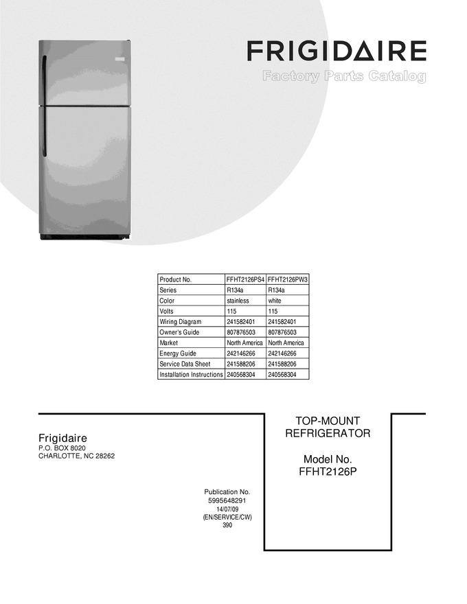 Diagram for FFHT2126PW3