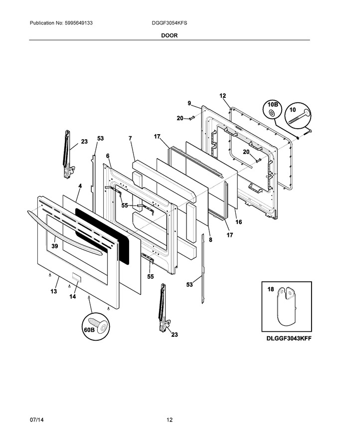 Diagram for DGGF3054KFS
