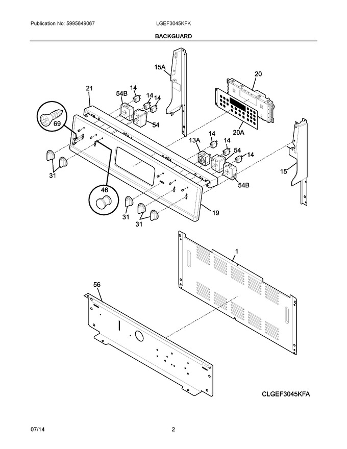 Diagram for LGEF3045KFK