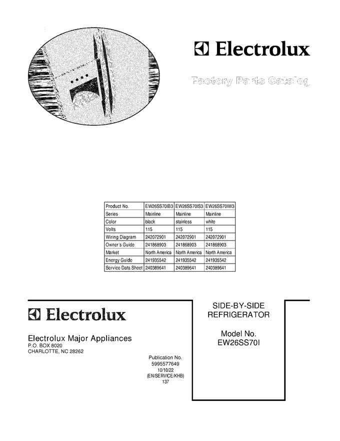Diagram for EW26SS70IB3
