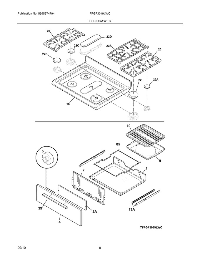 Diagram for FFGF3019LWC