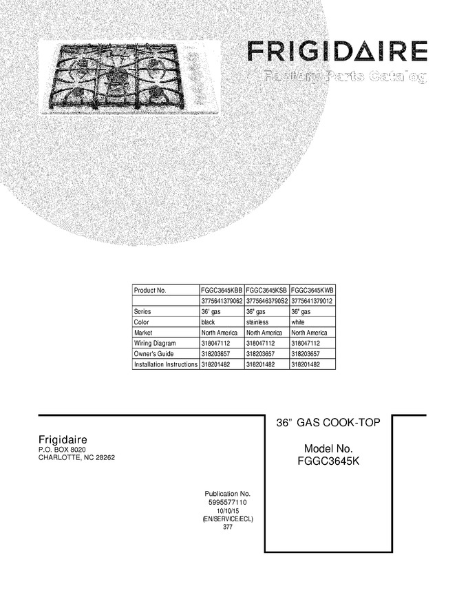 Diagram for FGGC3645KBB