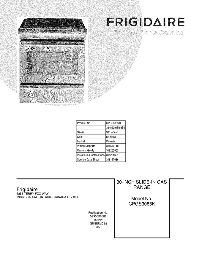 Diagram for CPGS3085KF6