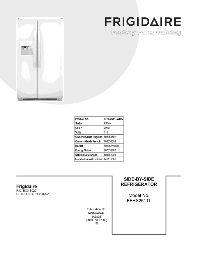 Diagram for FFHS2611LWHA