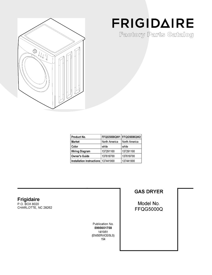 Diagram for FFQG5000QW1