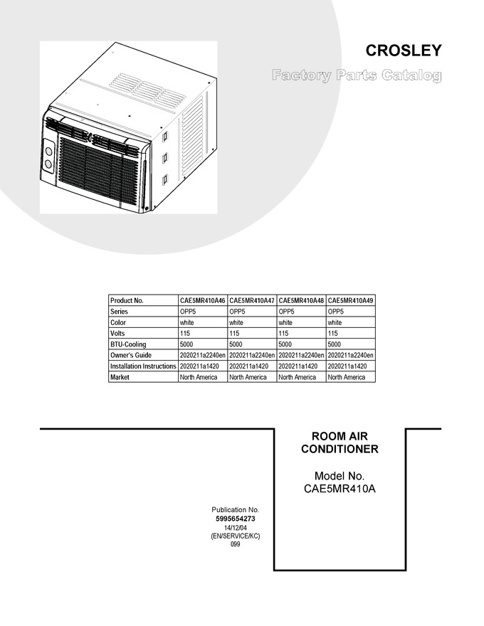 Diagram for CAE5MR410A47
