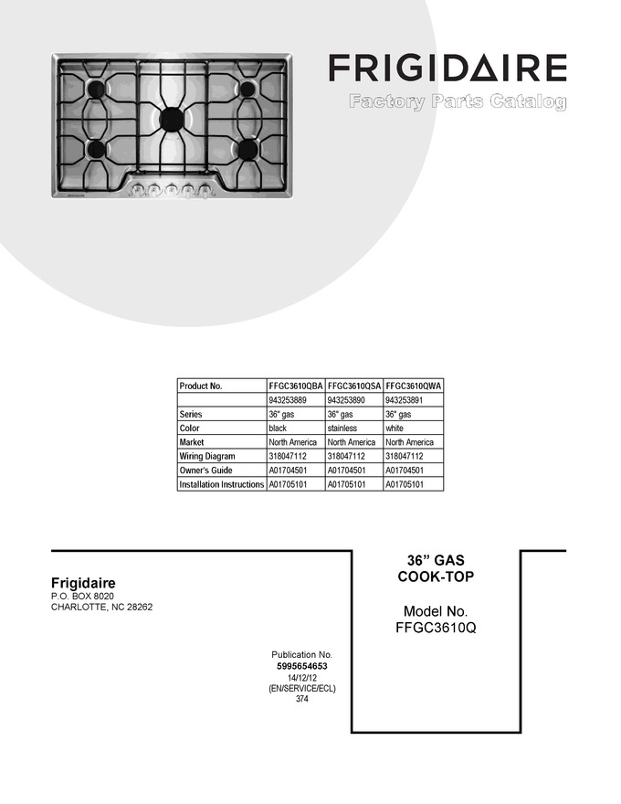 Diagram for FFGC3610QSA