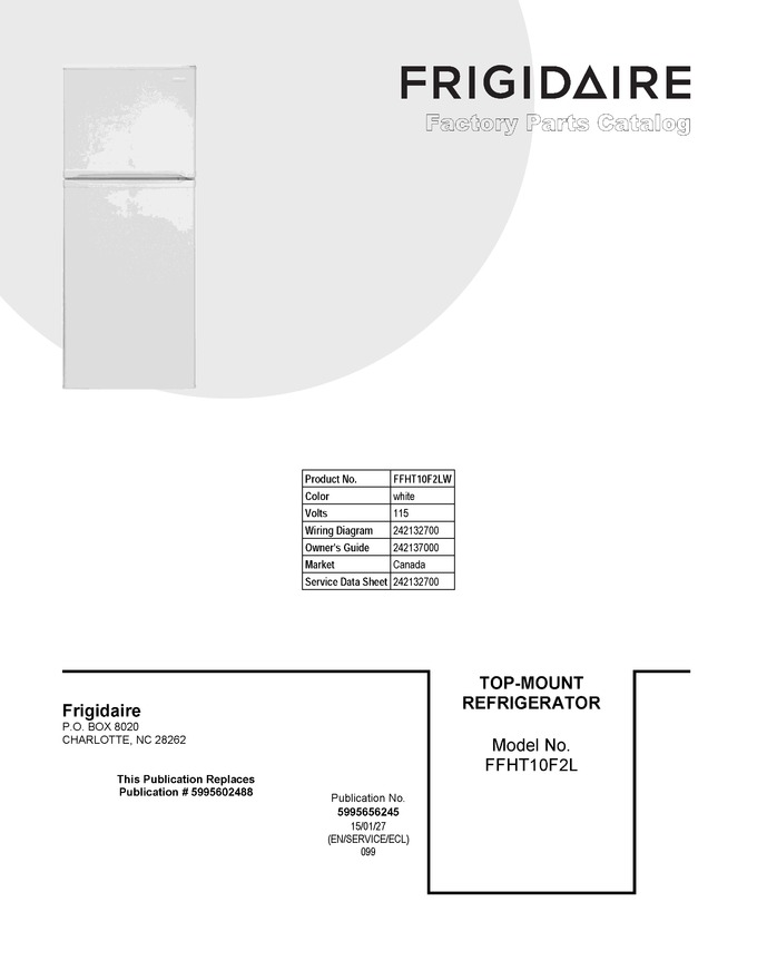 Diagram for FFHT10F2LW