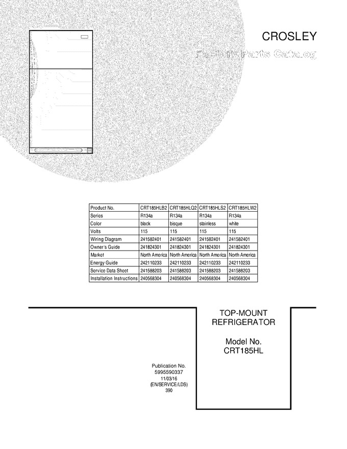Diagram for CRT185HLQ2