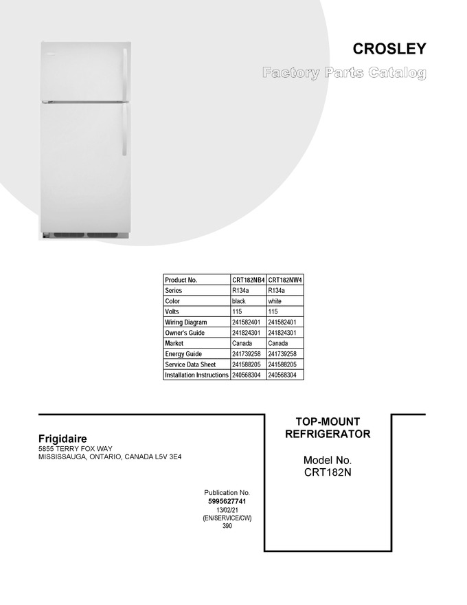 Diagram for CRT182NW4