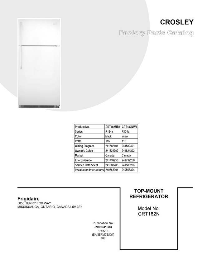 Diagram for CRT182NW6