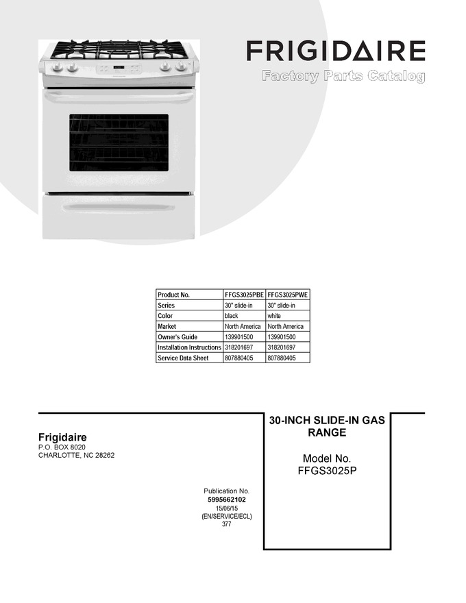 Diagram for FFGS3025PWE