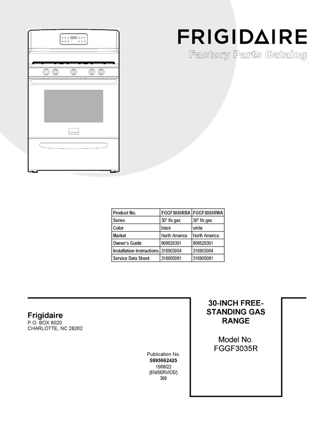 Diagram for FGGF3035RBA