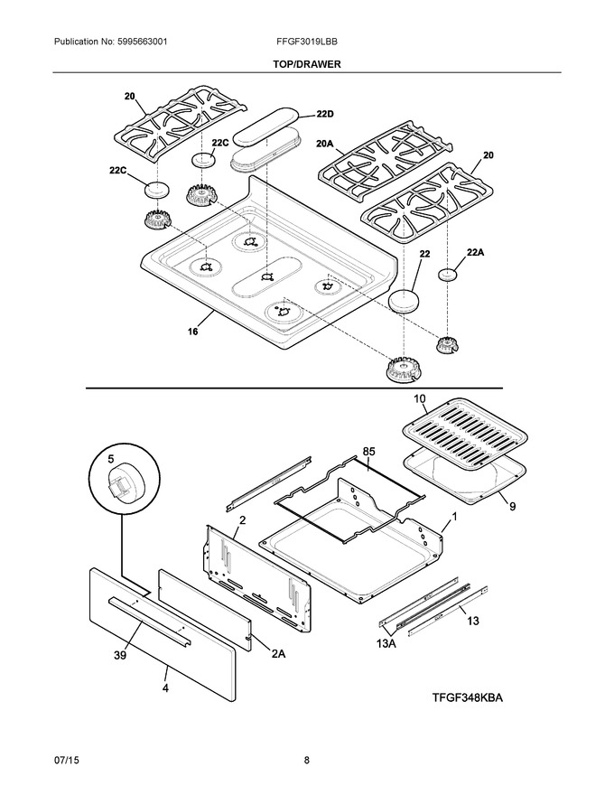 Diagram for FFGF3019LBB