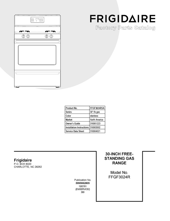 Diagram for FFGF3024RSA