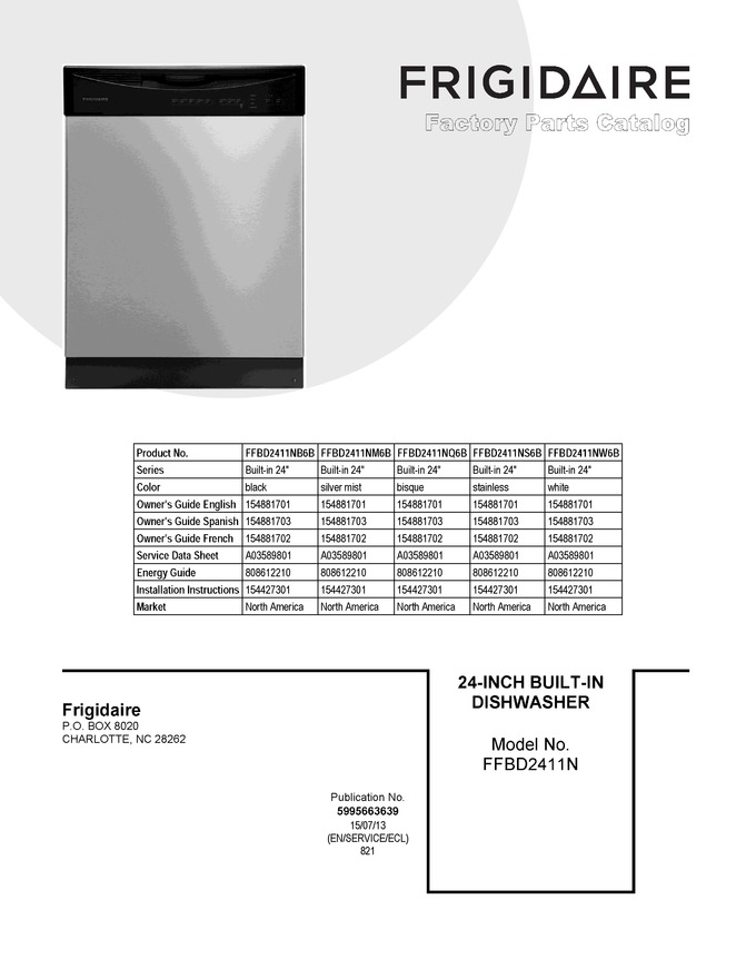 Diagram for FFBD2411NS6B