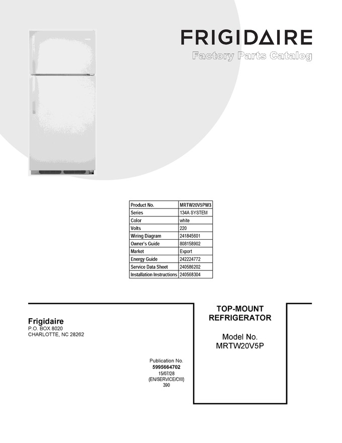 Diagram for MRTW20V5PW3