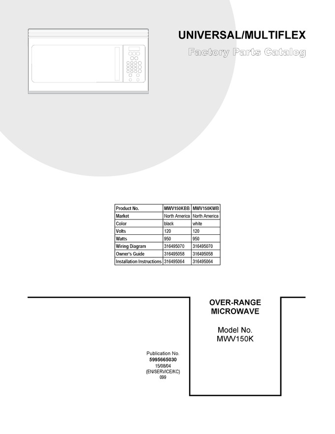 Diagram for MWV150KWB