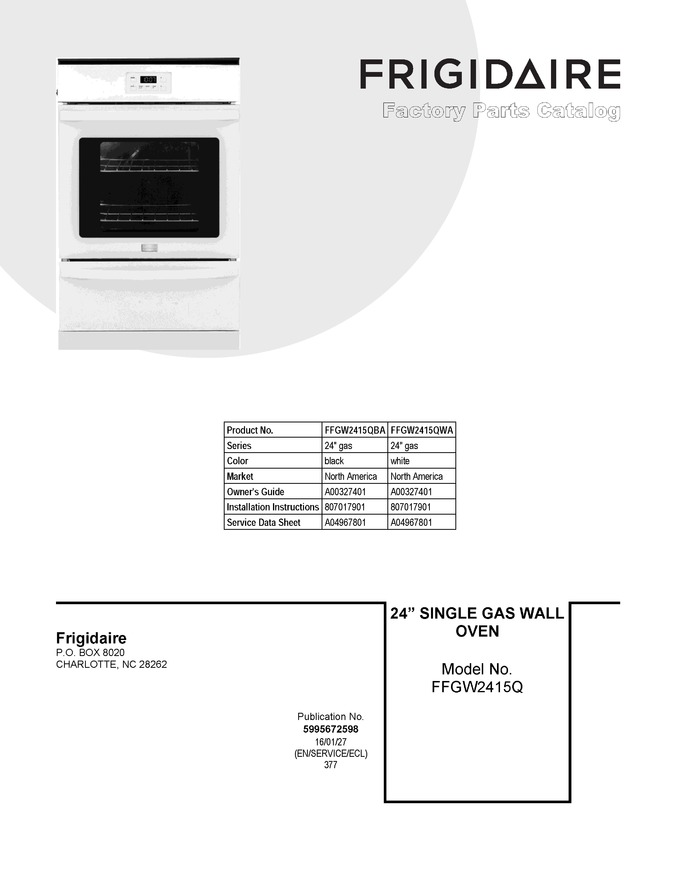 Diagram for FFGW2415QWA