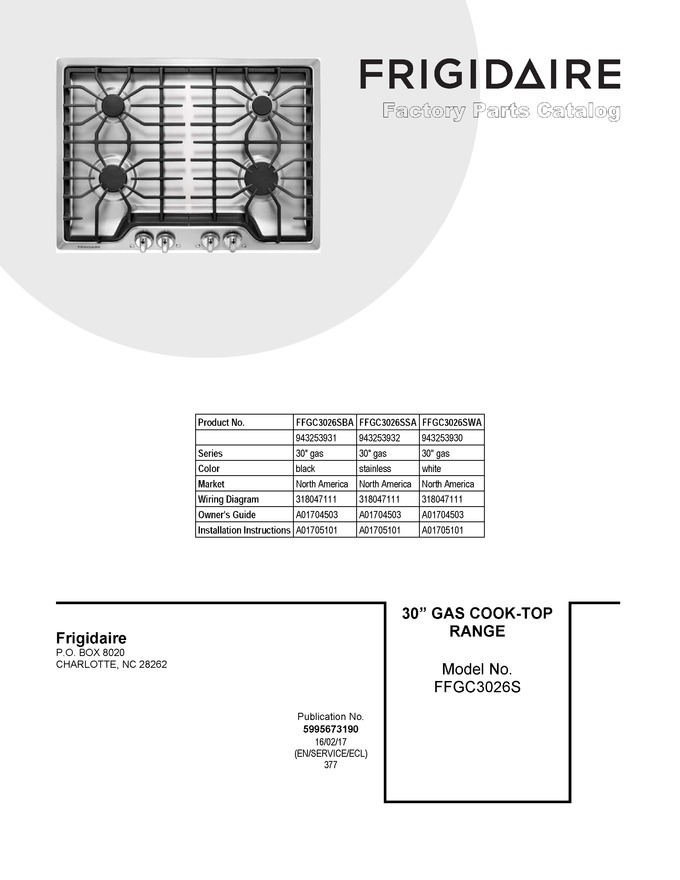 Diagram for FFGC3026SBA
