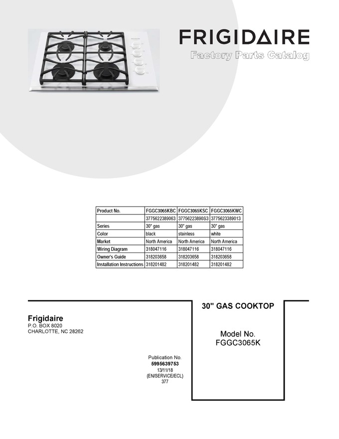 Diagram for FGGC3065KBC