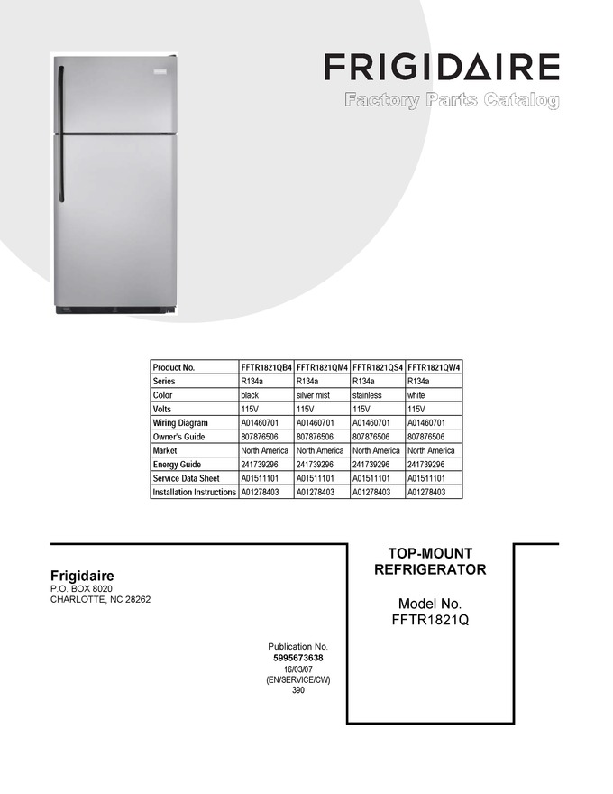Diagram for FFTR1821QW4