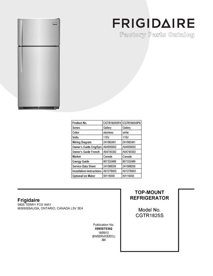 Diagram for CGTR1825SF0