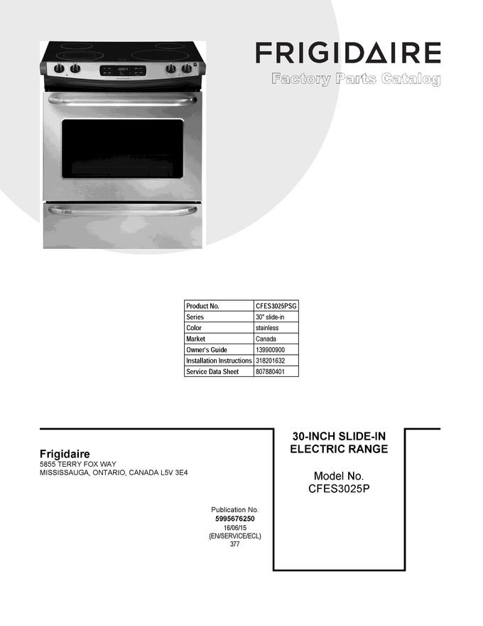 Diagram for CFES3025PSG