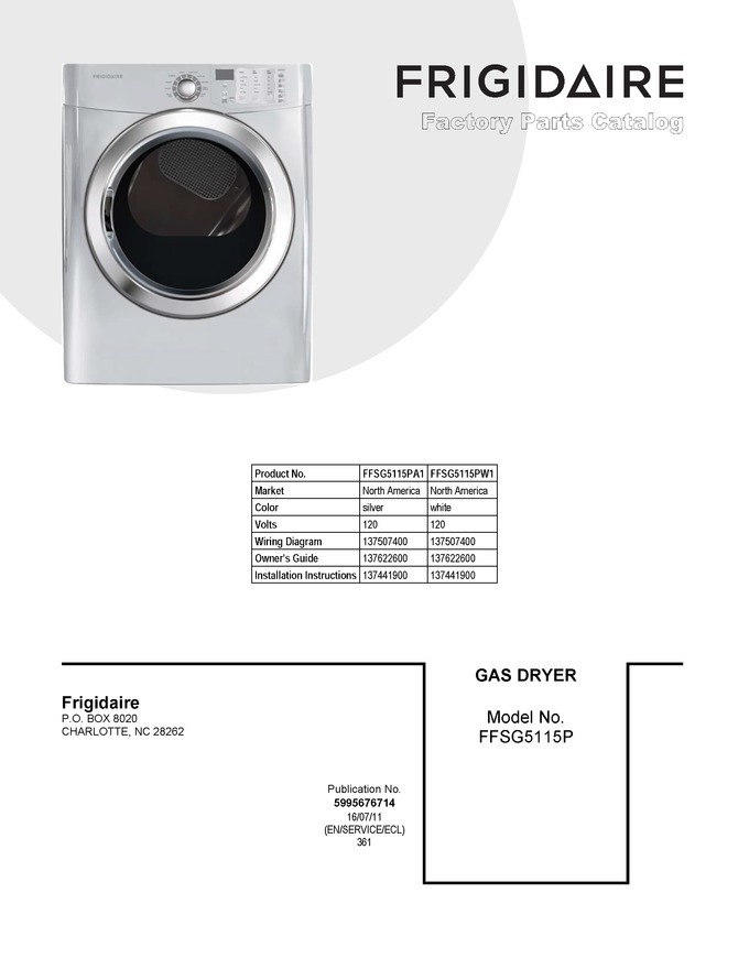Diagram for FFSG5115PW1
