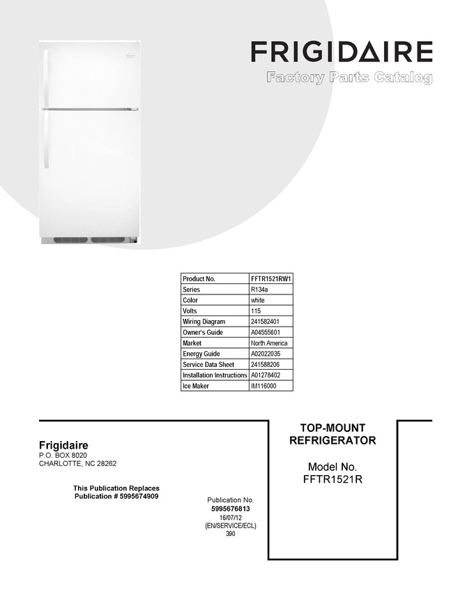 Diagram for FFTR1521RW1