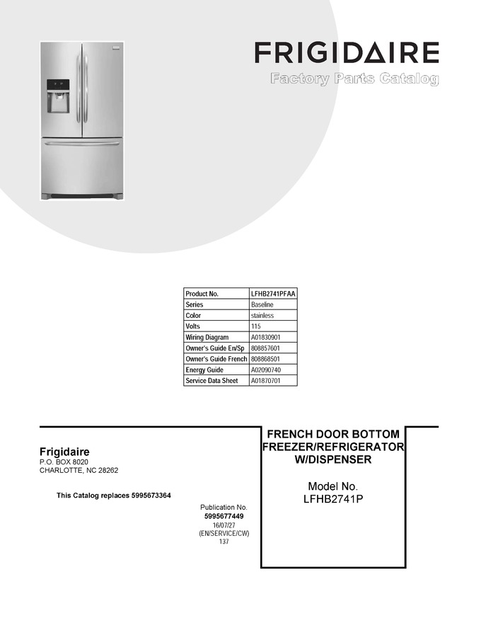 Diagram for LFHB2741PFAA
