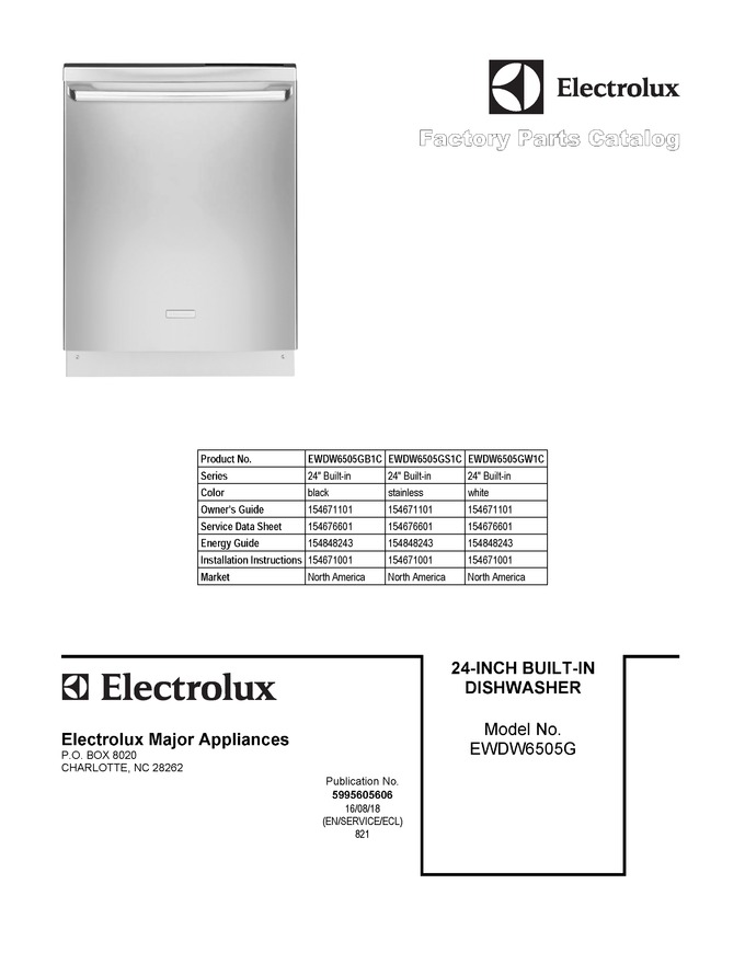Diagram for EWDW6505GW1C