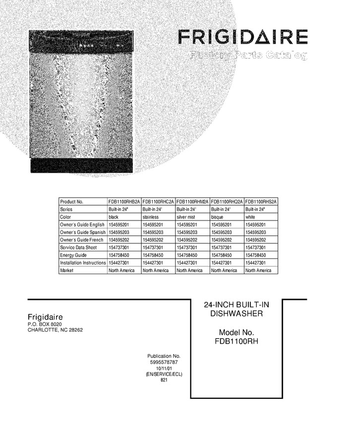 Diagram for FDB1100RHM2A