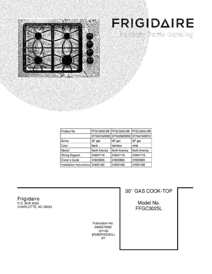 Diagram for FFGC3025LWB