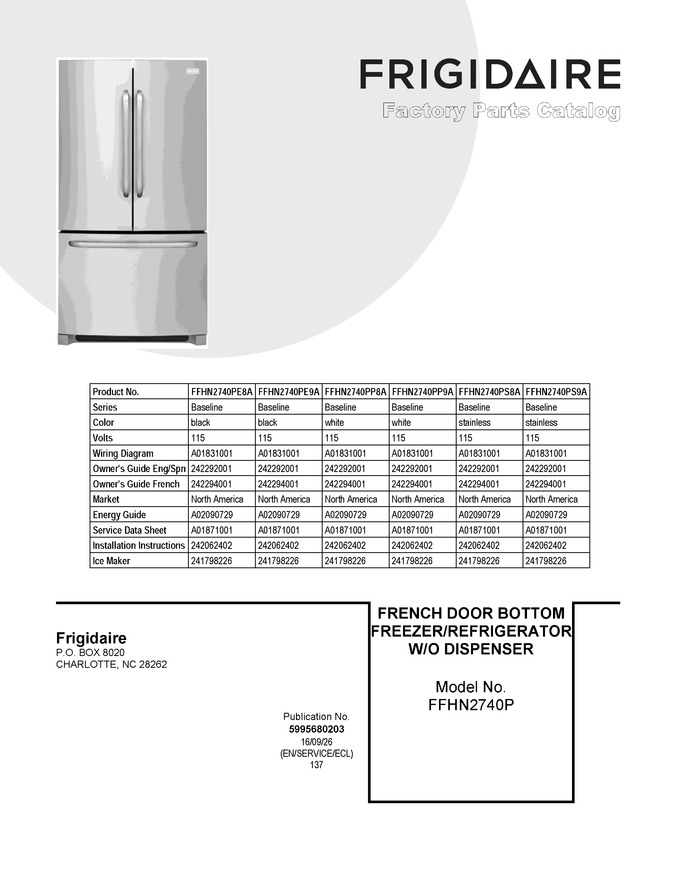 Diagram for FFHN2740PP8A