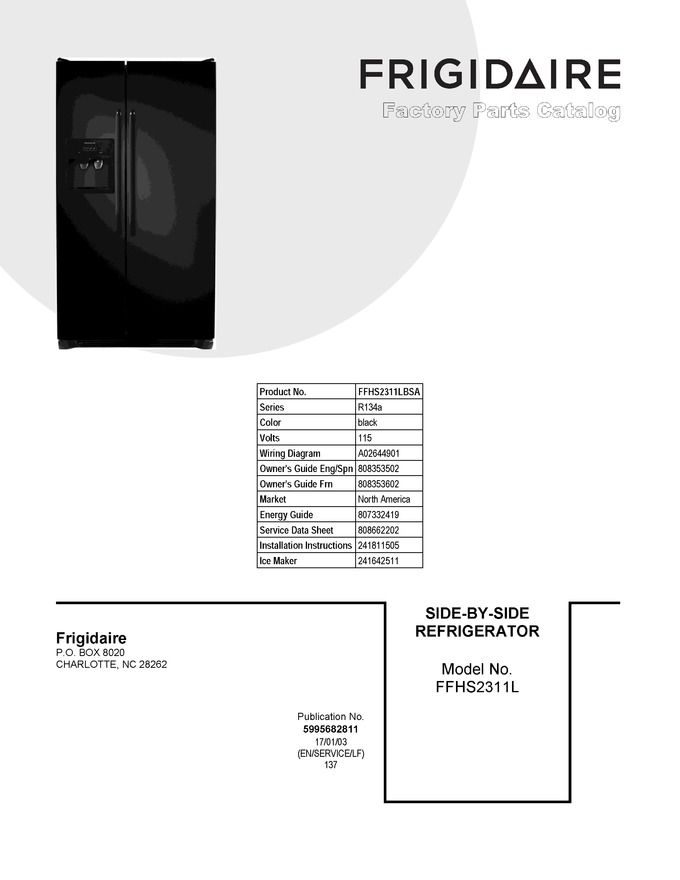 Diagram for FFHS2311LBSA