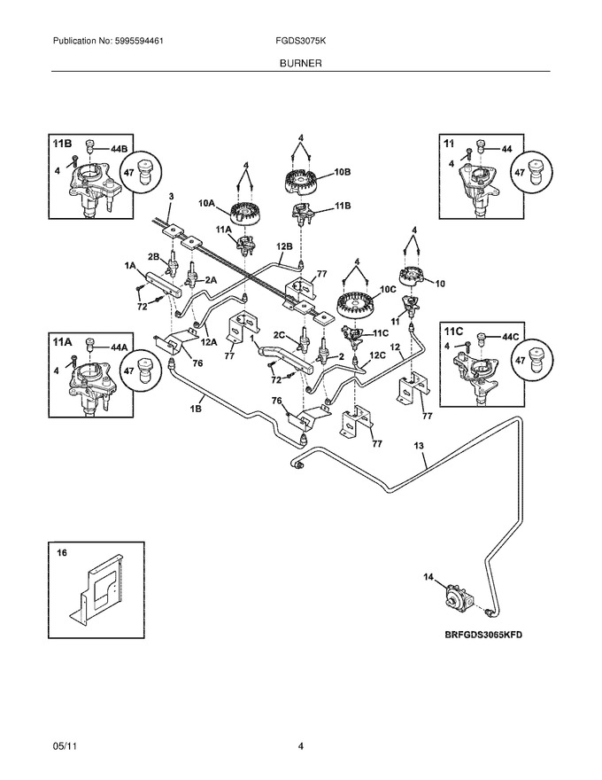 Diagram for FGDS3075KWE