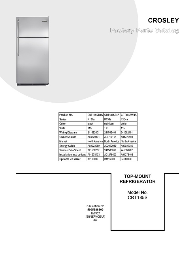 Diagram for CRT185SW4A