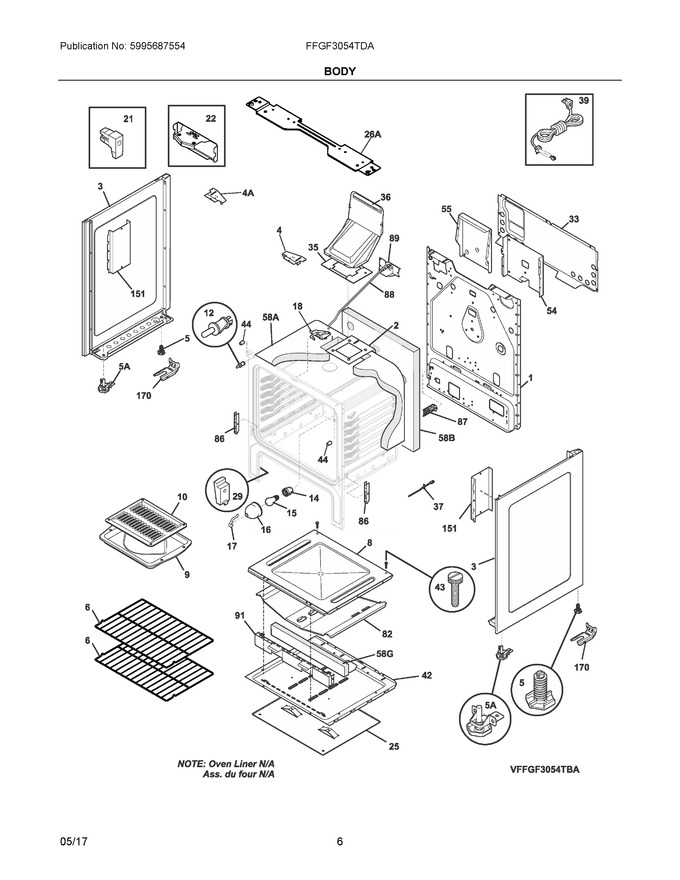 Diagram for FFGF3054TDA