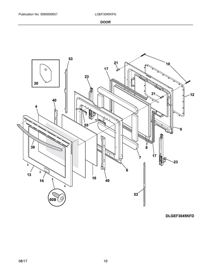 Diagram for LGEF3045KFN