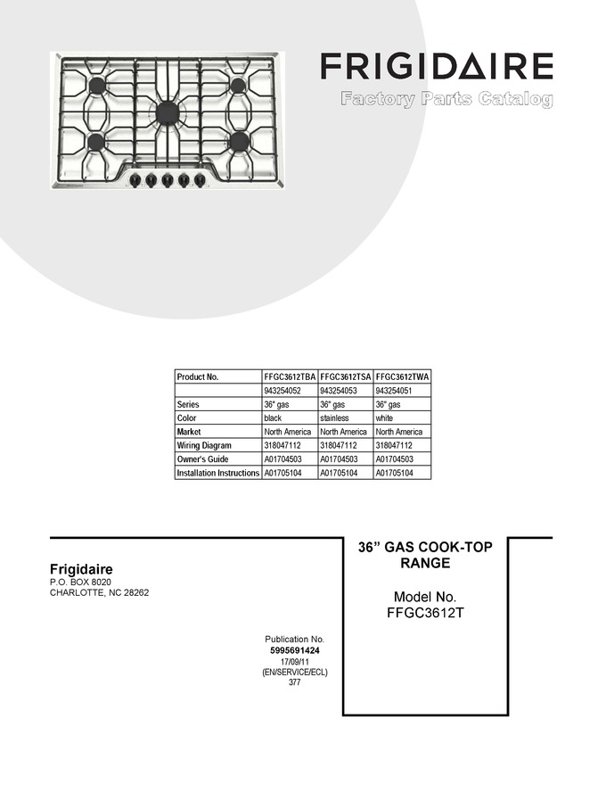 Diagram for FFGC3612TSA