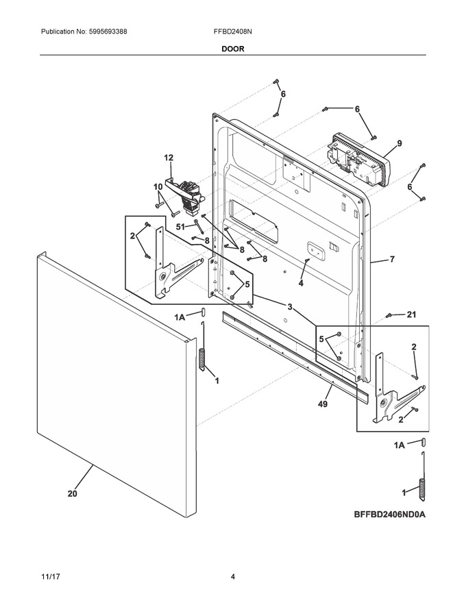 Diagram for FFBD2408NW10C