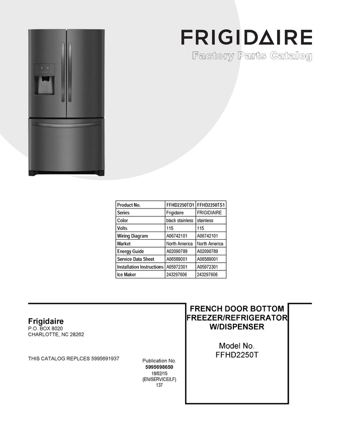 Diagram for FFHD2250TD1